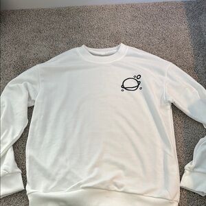White Graphic Men's Sweater
